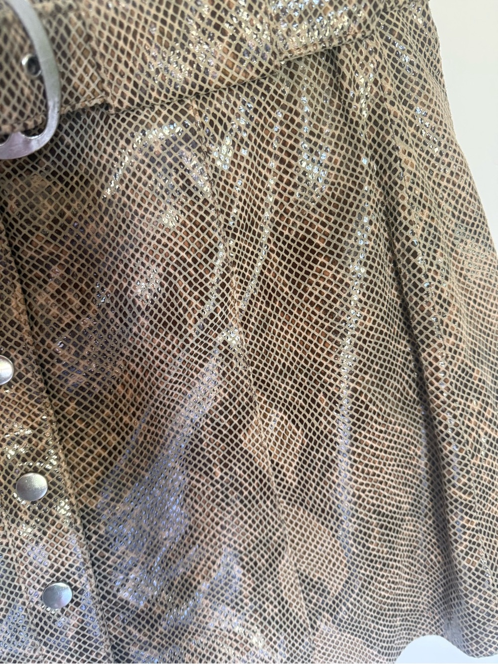 Python Embossed Mini skirt - Picture 4 of 4